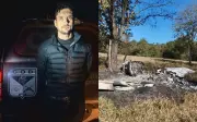 Piloto preso após pouso forçado ateou fogo em avião e tentou fuga com família