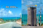 Prédio de luxo na orla de Maceió bloqueia vista e gera protestos