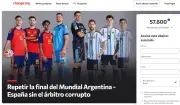 Torcedores argentinos pedem repetição da final da Copa contra Espanha
