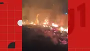 Três incêndios em Marataízes ameaçam casas, torre e rodovia