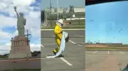 Três pessoas atacadas por abelhas ao retirar colmeia em estátua da Havan