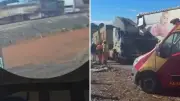 Ultrapassagem causa batida entre três caminhões no PR