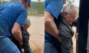 Vídeo: resgate dramático de idoso em enchente no RS