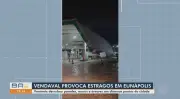 Vendaval causa estragos em Eunápolis e Itanhém na Bahia