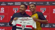 Victor Sá é apresentado no São Paulo e se emociona ao falar da família