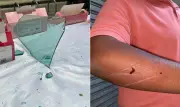 Vidros de prédio caem no Centro do Rio durante vendaval e ferem uma pessoa