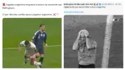 Web critica árbitro em Inglaterra x Argentina: 'Liberado porrada?'