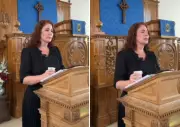 Zambelli ora por Bolsonaro na Itália e agradece Flávio em culto