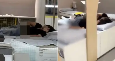 Casal tem momento íntimo em cama de loja da IKEA em Taiwan