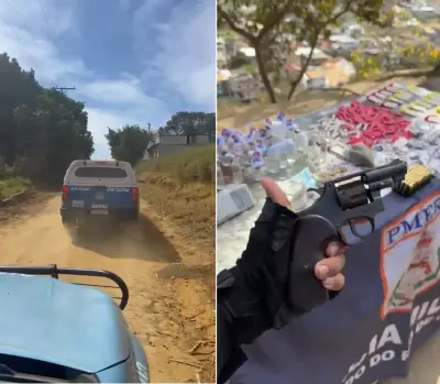 Operação apreende drogas, arma e munições em Pádua
