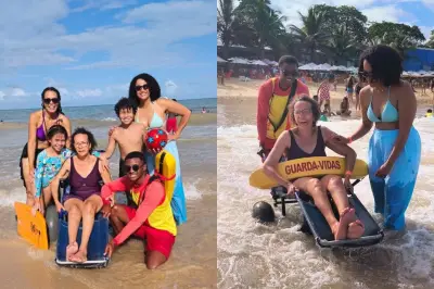 Parkinson não impede: idosa de 64 anos realiza sonho de conhecer o mar