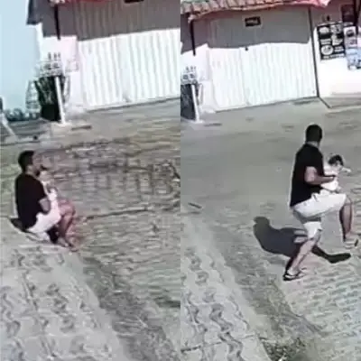 Viatura quase atinge homem com bebê em perseguição em AL
