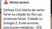 Alerta severo: ventos de até 76 km/h atingem o Rio nesta quarta