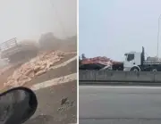 Engavetamento com cinco caminhões deixa uma pessoa morta na BR-101