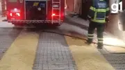 Incêndio atinge armazém de grãos em Lucas do Rio Verde