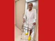 Juiz ferido em queda de ponte no AC dá primeiros passos