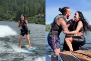 Kim Kardashian compartilha vídeo de viagem com os filhos e Lewis Hamilton