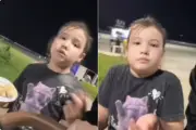 Menina russa viraliza ao ganhar doces em festa de desconhecida em Santos