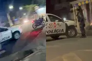 PM atinge motociclista em fuga e bate em muro de loja em Guarulhos