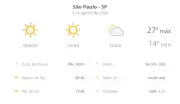 Previsão em São Paulo: segunda-feira com sol e máxima de 27°C