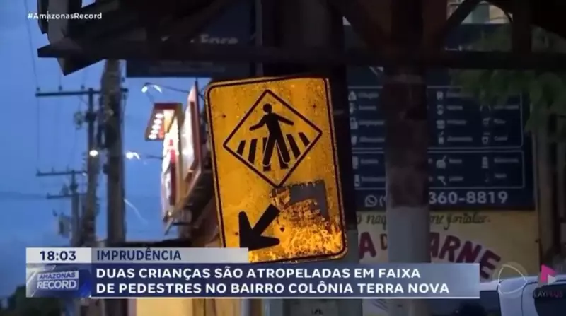 Adolescentes sofrem atropelamento grave em faixa mal sinalizada no Amazonas