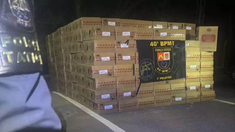 Apreensão de carga de cigarros avaliada em R$ 2 milhões choca Salto de Pirapora