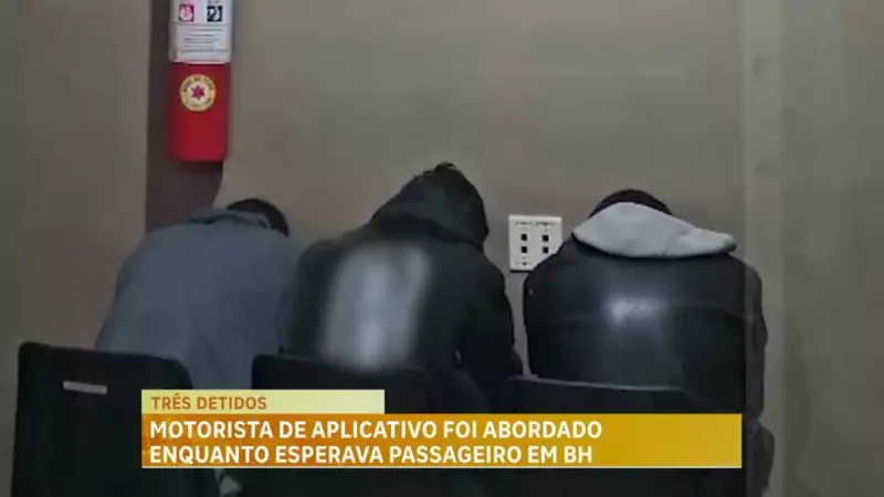 Assalto a motorista de aplicativo em BH termina com prisão de homem e apreensão de adolescentes