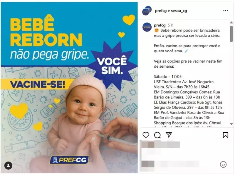 Bebês Reborn viram aliados em campanha de vacinação inovadora em Mato Grosso do Sul