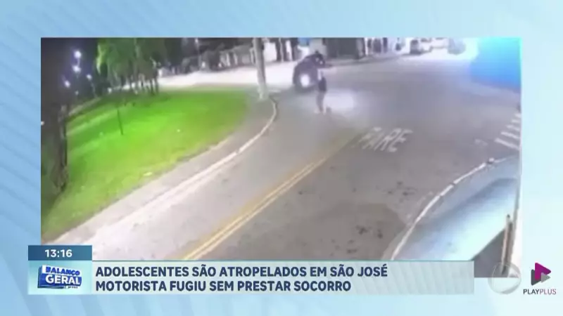 Câmera de segurança flagra atropelamento de adolescentes em São José dos Campos