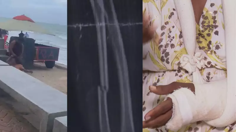 Comerciante é brutalmente espancada por vizinho na praia de Boa Viagem; assista ao vídeo chocante