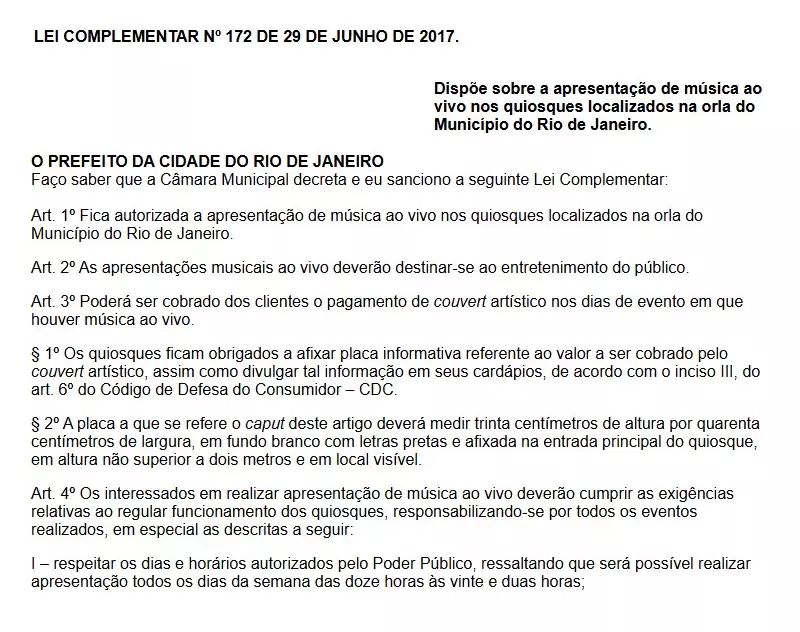 Decreto que proíbe música em quiosques do Rio é ilegal, diz especialista | Contradiz lei de 2017