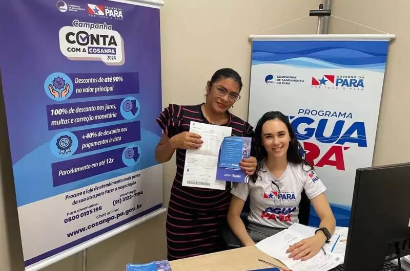 Descontos de até 90% em contas de água atrasadas: saiba como aproveitar a campanha no Pará