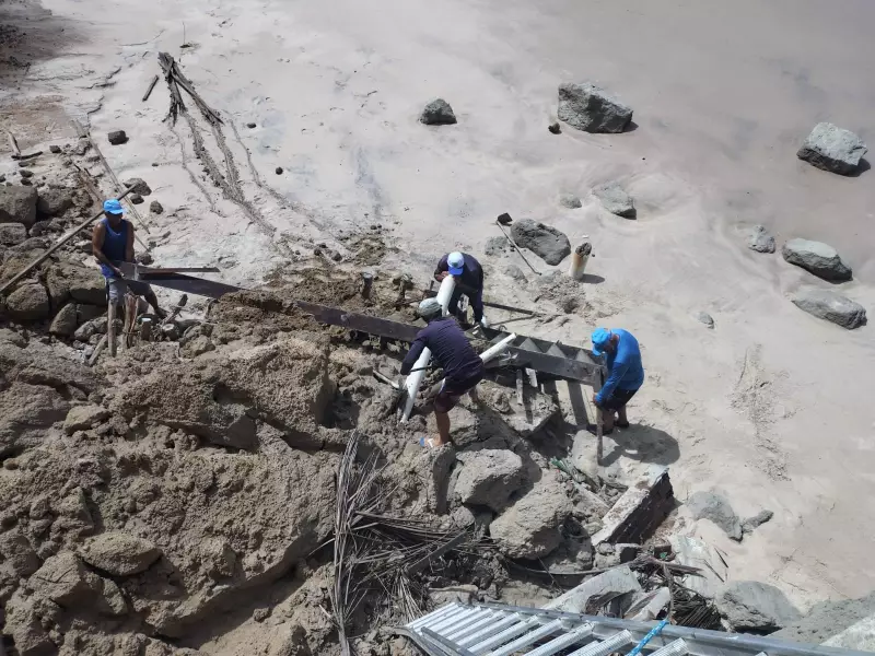 Falésia desaba em praia do litoral sul da Paraíba: veja imagens e saiba o que aconteceu