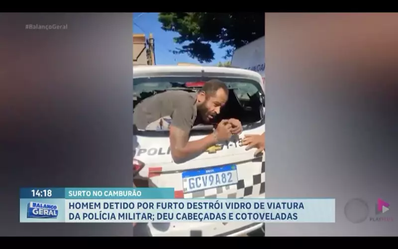 Homem é preso após tentativa de furto e danificar viatura em Franca, SP — confira os detalhes!