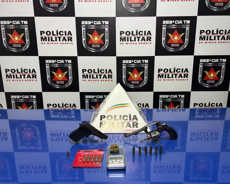 Homem é preso com arma e maconha em MG após denúncias de vínculo com facção criminosa