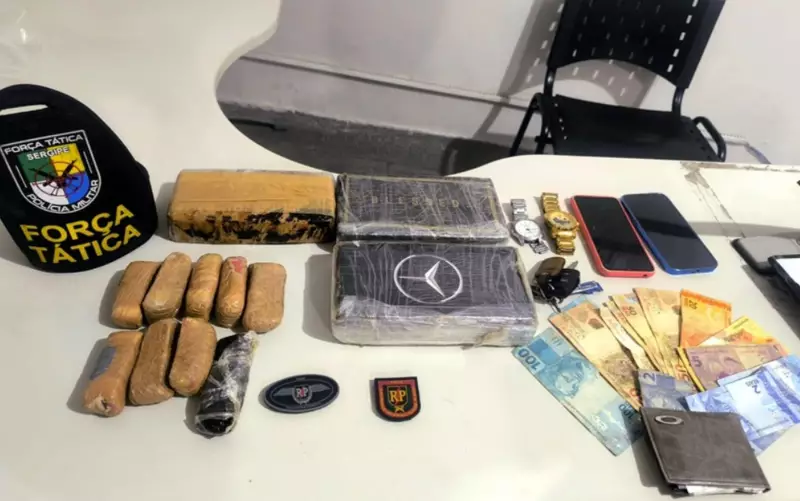 Homem é preso com drogas após alta velocidade e tentativa de fuga em Aracaju
