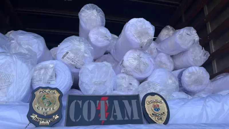 Homem é preso com duas toneladas de tecido roubado em Fortaleza: veja detalhes