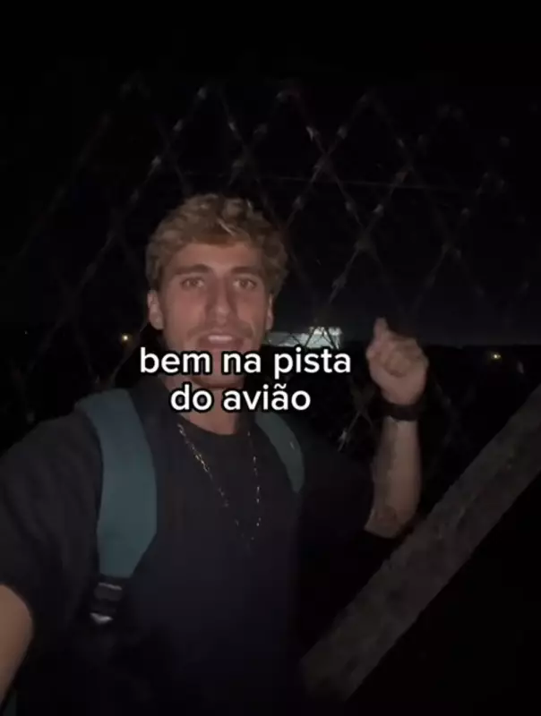 Influenciador e amigos invadem Galeão para gravar vídeos de decolagens ao lado da pista