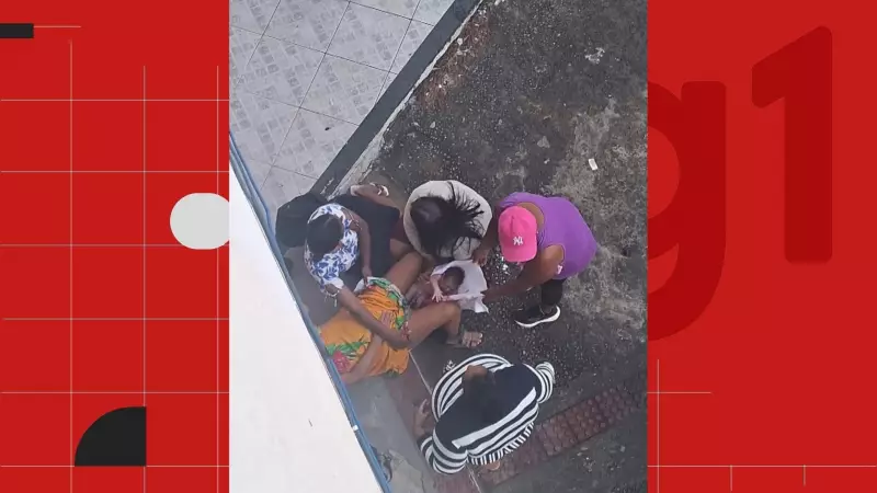 Momento emocionante: Mulher dá à luz na calçada em Vila Velha, ES; veja o vídeo