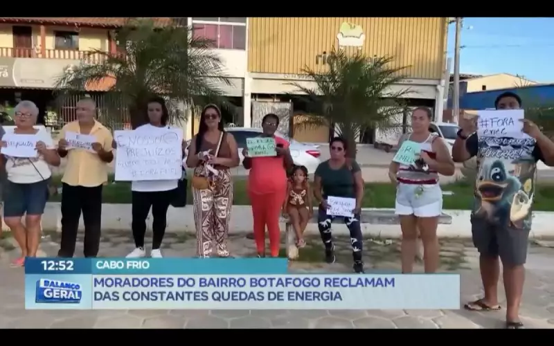 Moradores de Botafogo protestam contra quedas de energia e infraestrutura precária