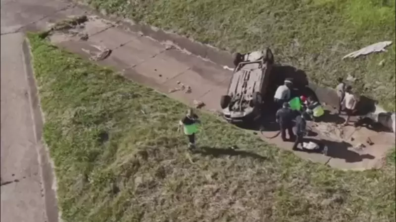 Motorista confunde trevo e causa capotamento na SP-300 em Botucatu; veja detalhes