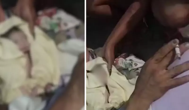 Mulher dá à luz na rua e fuma cigarro com bebê no chão: vídeo choca nas redes