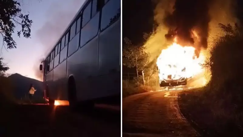 Ônibus pega fogo na zona rural de Eldorado (SP); passageiros escapam ilesos — veja o vídeo