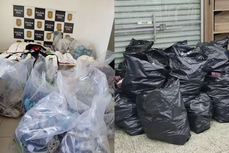 Operação da Polícia Civil apreende roupas e calçados falsificados em loja de Jundiaí