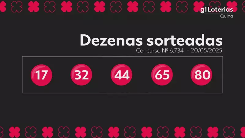 Quina 6734: Confira os números sorteados e veja se você ganhou!