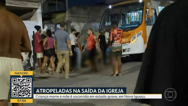 Tragédia em Nova Iguaçu: Criança morre atropelada por ônibus e comunidade chora a perda
