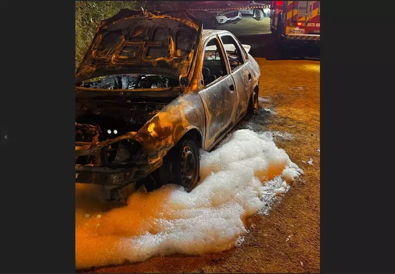 Tragédia em Santa Catarina: Vítimas carbonizadas dentro de carro em chamas choca comunidade
