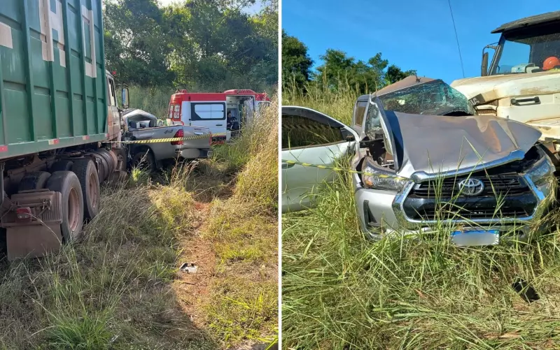 Tragédia na BR-153: Casal morre em colisão entre caminhonete e caminhão em Goiás