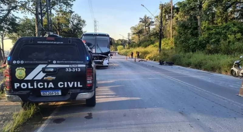 Tragédia no trânsito: motociclista morre após colisão com micro-ônibus em Manaus