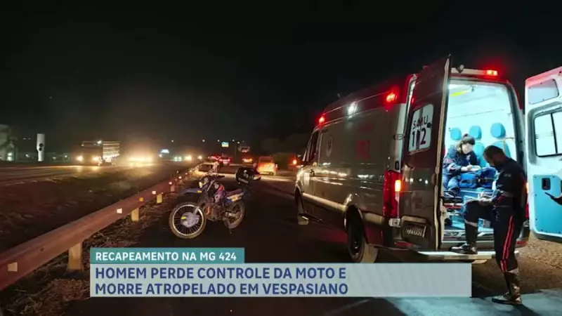 Tragédia no trânsito: Motociclista morre atropelado após queda em via em obras em BH